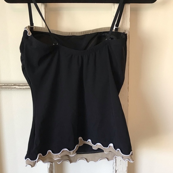 PROFILE tankini top. Black. - Picture 3 of 7